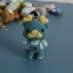 Cute Puppy Crochet Keychain Handmade Dog Bag Charm