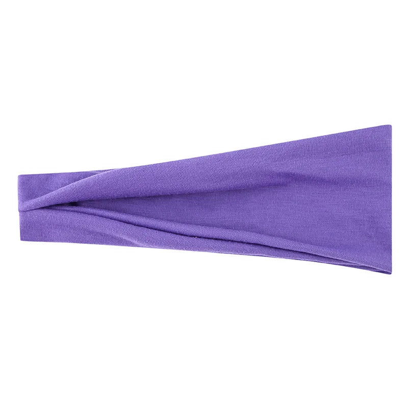 Women's Solid Color Elastic Turban Yoga Headband