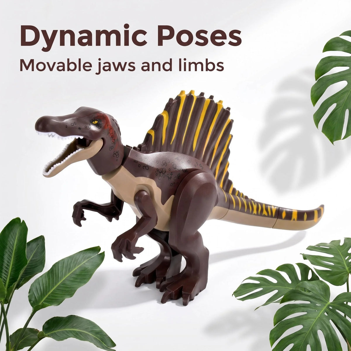 Jurassic Spinosaurus Movable Building Block Dinosaur Model