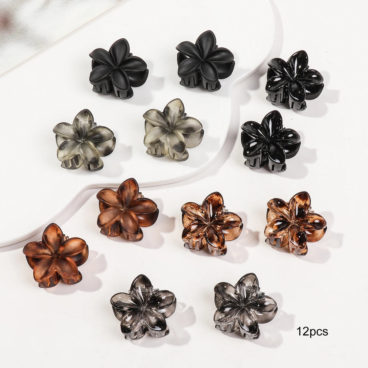 Mini Flower Hair Claw Clips Pack for Women & Girls