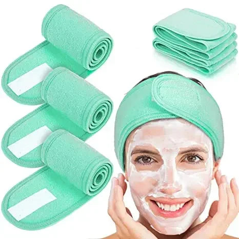 Adjustable Soft Toweling Spa Makeup Headband for Women
