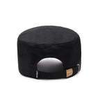 Four Seasons Flat Top Hat Men'S Simple Cotton Peaked Hat Fashion Baseball Cap Casual Cap, Commuter Sunshade Hat