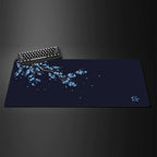 Black Sakura Gaming Mouse Pad Kawaii Purple Desk Mat Large Office Carpet Accessories Cherry Blossom Mousepad Gamer Computer Mats