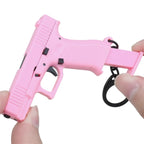Tactical Pistol Shape Keychain Detachable Car Keyring Accessory