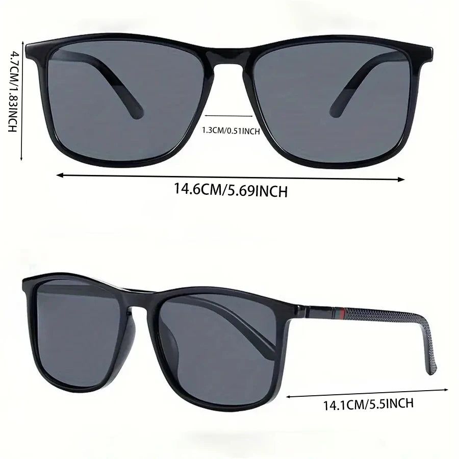 Luxury Vintage Square Polarized UV400 Sunglasses for Men & Women