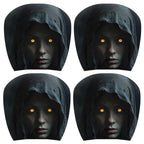2/4pcs Halloween Scary Reaper Lady Print Car Headrest Covers Horror Style Vehicle Seat Head Cover Halloween Party Car Decoration