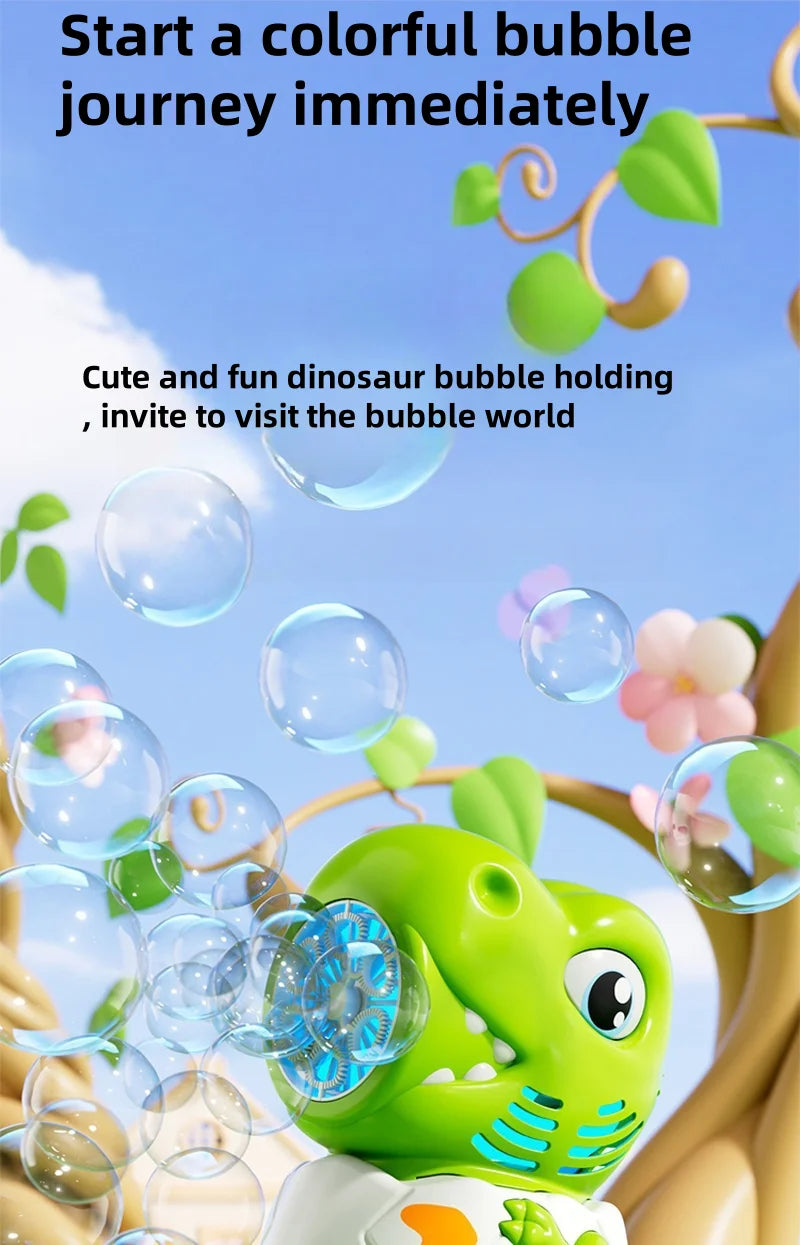 Cartoon Dinosaur & Giraffe Automatic Bubble Blowing Machine