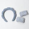 3PCS Spa Bubble Headband & Wristbands Skincare Set