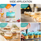 Silicone Piping Bags and Tips Set Cake DIY Decorating Kit with Stainless Steel Nozzle Reusable Silicone Pastry Baking tool