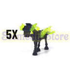 5PCS MOC Halloween Skeleton Army Mini Doll Ghost Building Block DIY Assembly Character Doll Horse Ornaments Figure Gift for Kids