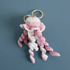 Funny Shrimp Crochet Keychain Cute Ocean Bag Charm