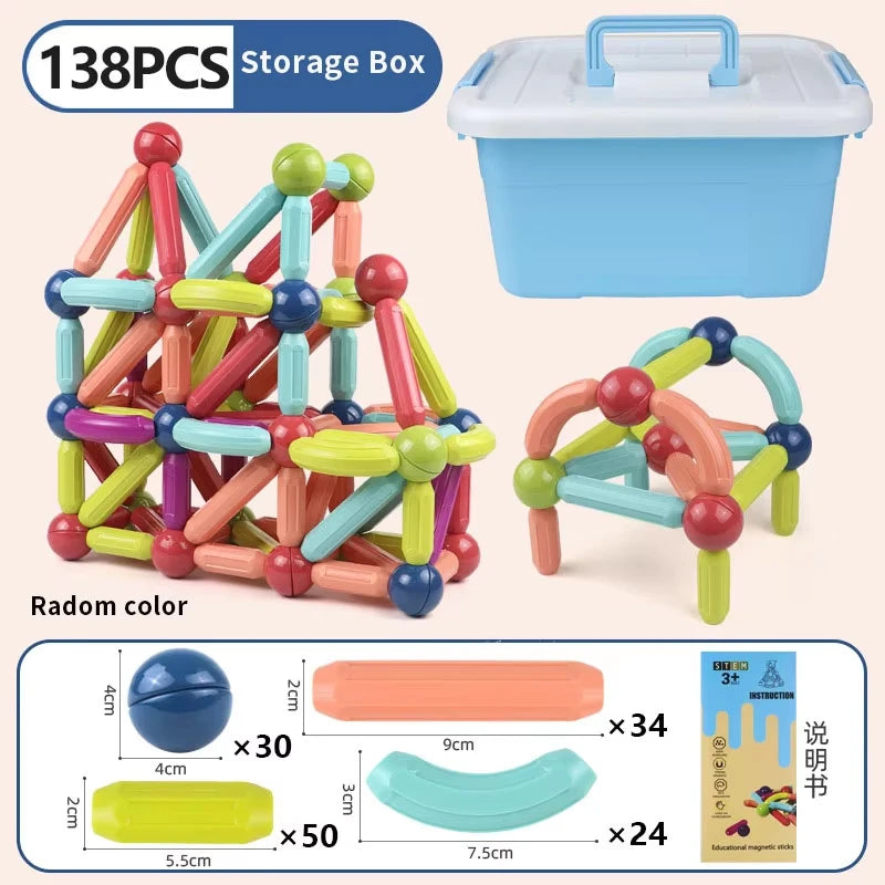 Magnetic Constructor Blocks STEM Building Set for Creative Kids
