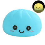 Simulation Dumplin Toy Night Light Soft Dumplings Soft Cute Steamer Birthday Gift Prank Props Colorful Dumping Toy Squishy Gifts