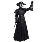 Halloween Medieval Hooded Robe Plague Doctor Costume Mask Hat for Men Monk Cosplay Steampunk Priest Horror Wizard Cloak Cape 5XL