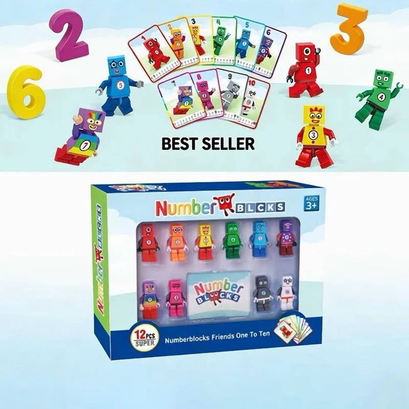 Number Blocks Assembly Educational Math Learning Toy Set