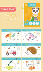 34-Page Reusable Children's Practice Book Set with Erasable Pen - Early Learning of Writing and Drawing Skills, Educational Books for Pen Control Training, Innovative Learning - Perfect Choice for Christmas and Birthday Gifts