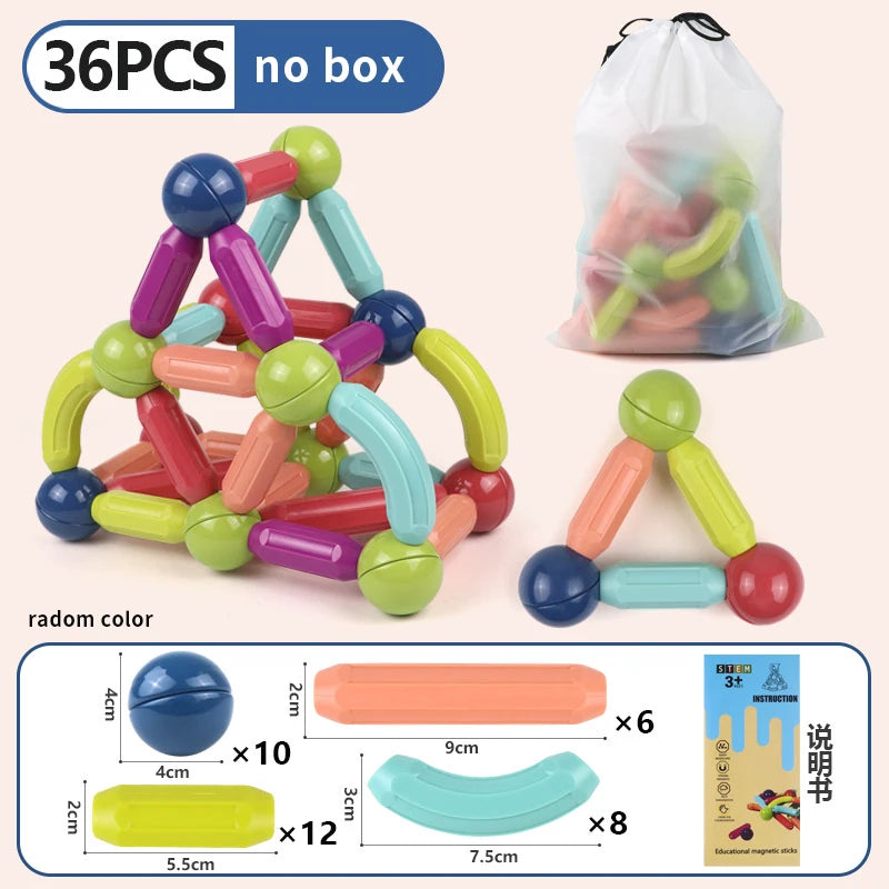 Magnetic Constructor Blocks STEM Building Set for Creative Kids