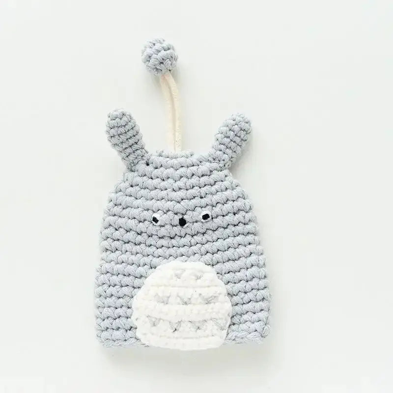 Cartoon Dog Key Case Handwoven Key Organizer Pouch