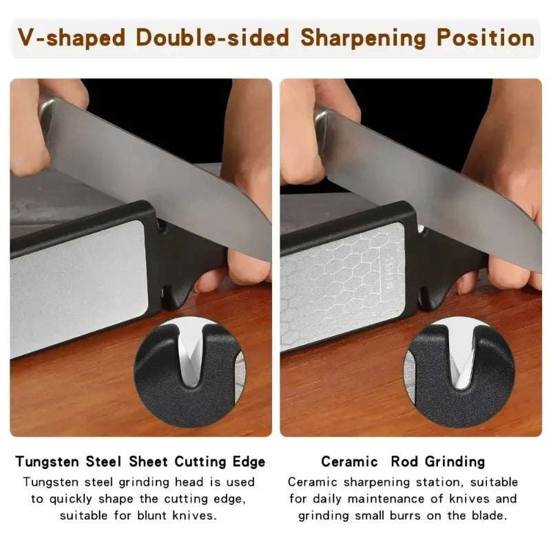 5-in-1 Professional Knife Sharpener – Diamond, Tungsten Steel & Ceramic Multi-Stage Sharpener