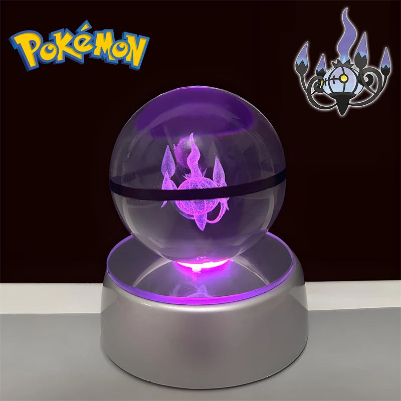 Pokémon 3D Crystal Poké Ball LED Night Light Collectible Figure