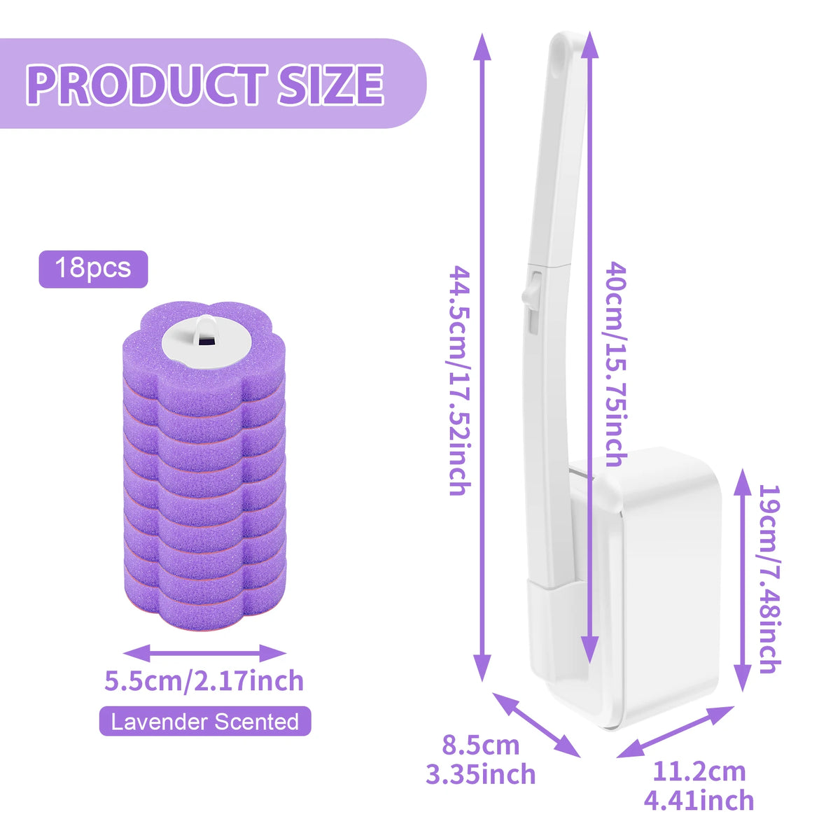 18/36Pcs Disposable Toilet Brush Wall Mounted Toilet Brush with Replacement Head Cleaning Set Home Bathroom WC Accessories