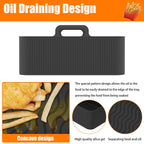 2Pcs Air Fryer Silicone Pot Air Fryer Liner Heat Resistant Air Fryer Silicone Basket Rectangle Baking Pan for Oven Microwave