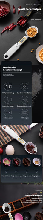 LCD Digital Measuring Spoon – Electronic Kitchen Scale for Baking & Coffee