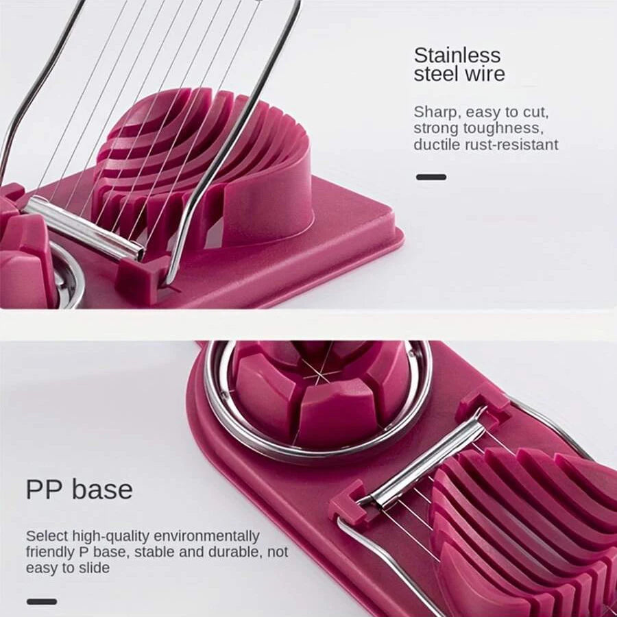 2-in-1 Stainless Steel Egg Cutter – Multi Function Egg Slicer