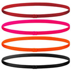 4PCS Thin Elastic Non-Slip Sports Headbands for Men & Women