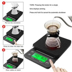 High Precision Coffee Scale with Timer Digital Kitchen Food Scale