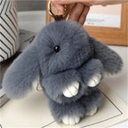 Soft Rabbit Fur Keychain Bag Charm for Women Handbag Accessory