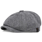 Retro Newsboy Octagonal Beret Cap for Classic Casual Style