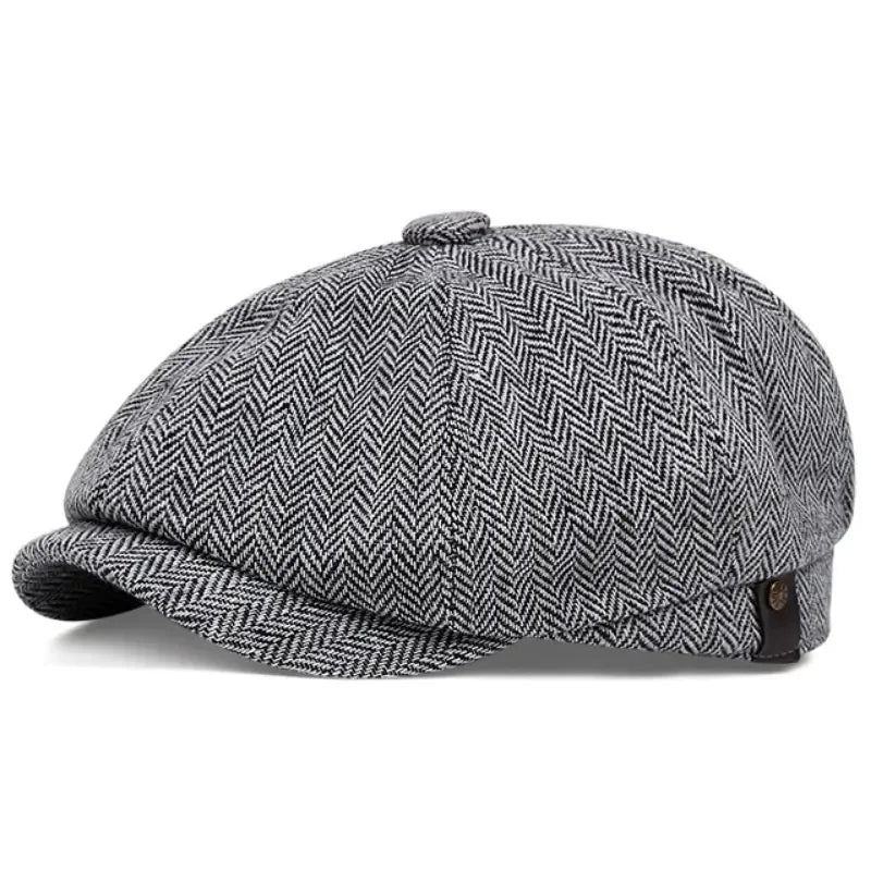 Retro Newsboy Octagonal Beret Cap for Classic Casual Style