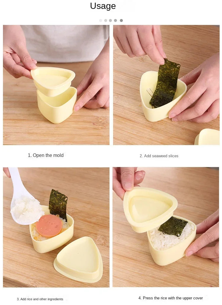 Onigiri Mold Sushi Press Kit for Perfect Japanese Rice Balls Maker