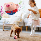 Plush Automatic Bouncing Toys Bite Resistant Funny Interactive Squeaky Toys Talking Self-Moving for Small Medium Dogs