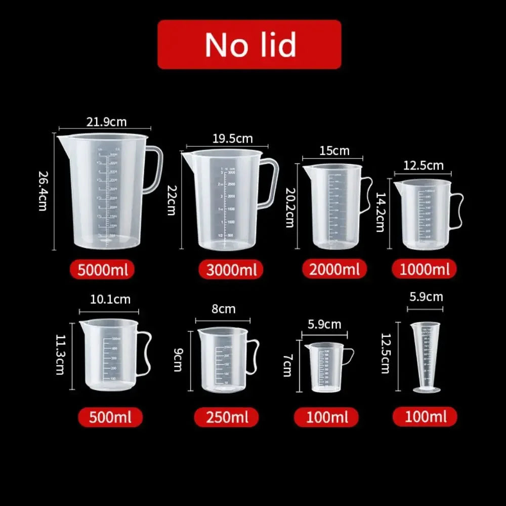 Food Grade Plastic Measuring Cup with Scale – Graduated Kitchen Measuring Jug