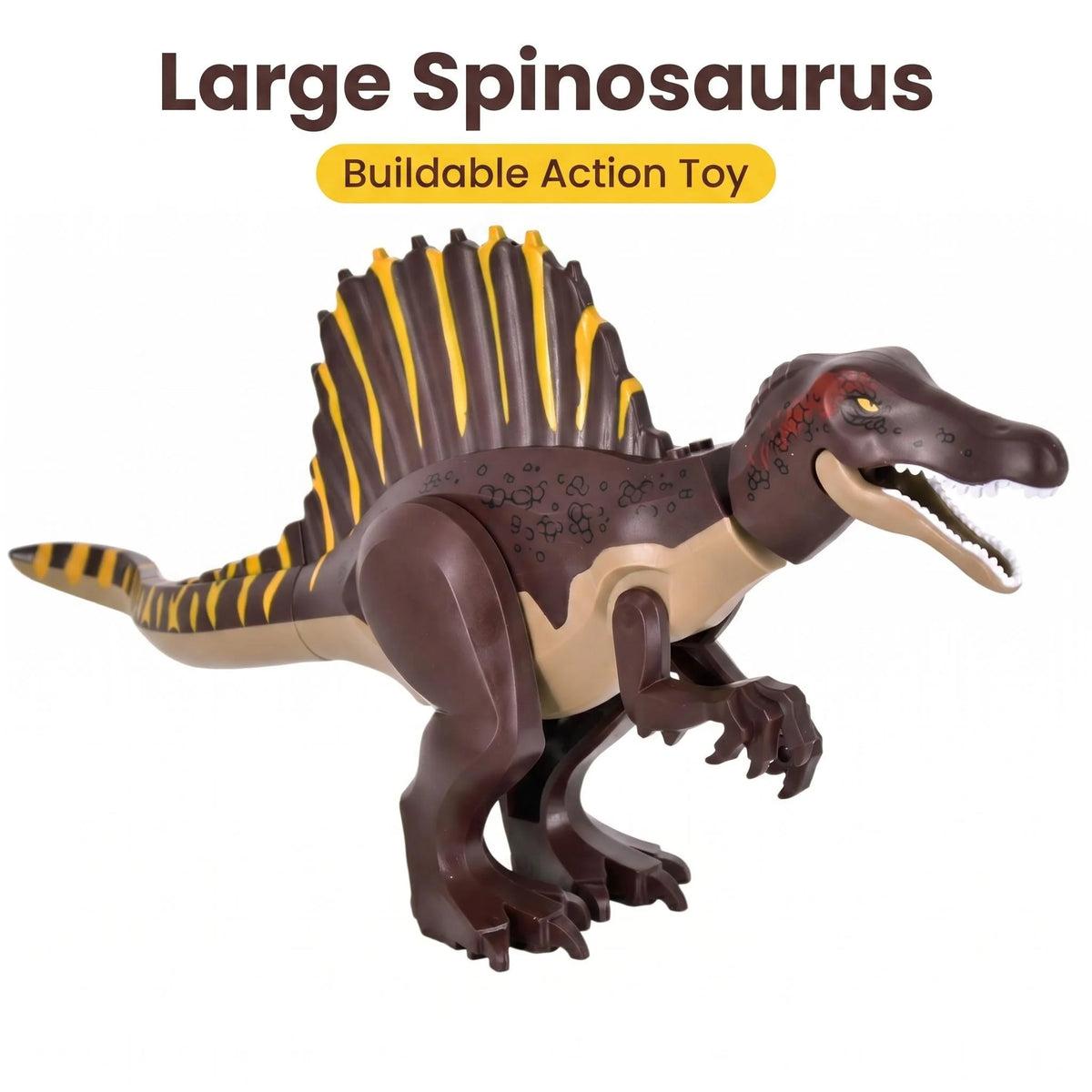 Jurassic Spinosaurus Movable Building Block Dinosaur Model
