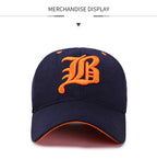 Embroidered Cotton Snapback Baseball Cap for Casual Outdoor Style
