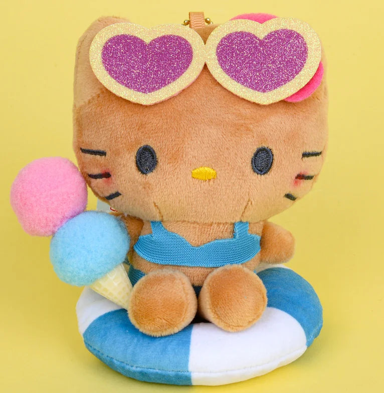 New Product In Stock Japanese Love Button Kt Cat Plush Toy Doll Pendant Cute Bow  Heart Plush Bag Pendant Surprise Gift