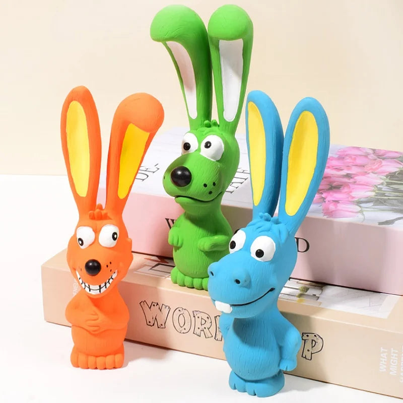Pet Supplies Latex Pet Toys Collection Grinding Teeth Cleaning Bite Interactive Dog Toys Naughty Rabbit Dog Latex Chew to