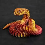 3D Printed Snake Movable Joint Toy Doll Simulation Snake Model Office Desktop Decoration Handicraft Toy for Children Gift 30cm