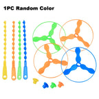 1-5pcs LED Luminous Bamboo Dragonfly Hand Pushing Saucer Toys Kids Outdoor Hand Pushing Saucer Spinning Top Toy Transmit Gifts