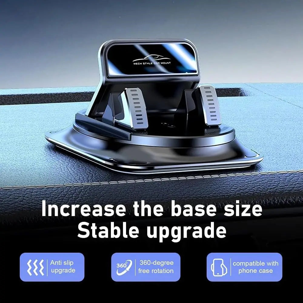 Universal Dashboard Cell Phone Bracket, Non-Slip Silicone Phone Holder with Flexible 360° Rotation for Safe Head-Up Navigation