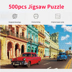 46*28cm Jigsaw Puzzles 500 Pieces Paper Picture Landscape Oil Painting Art Puzzles Decompression Toys for Adults Family Games