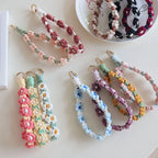 Korean Style Boho Macrame Phone Wristlet Keychain Strap