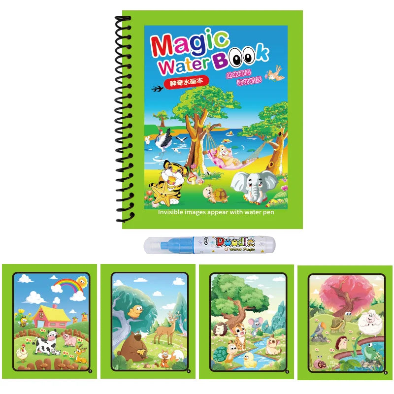 Magic Water Drawing Book – Reusable Mess-Free Painting Toy