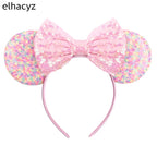Embroidered Sequin Ears Bow Headband for Women & Girls