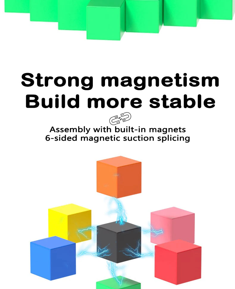 Magnetic Cubes Building Blocks STEM Learning Toy for Kids