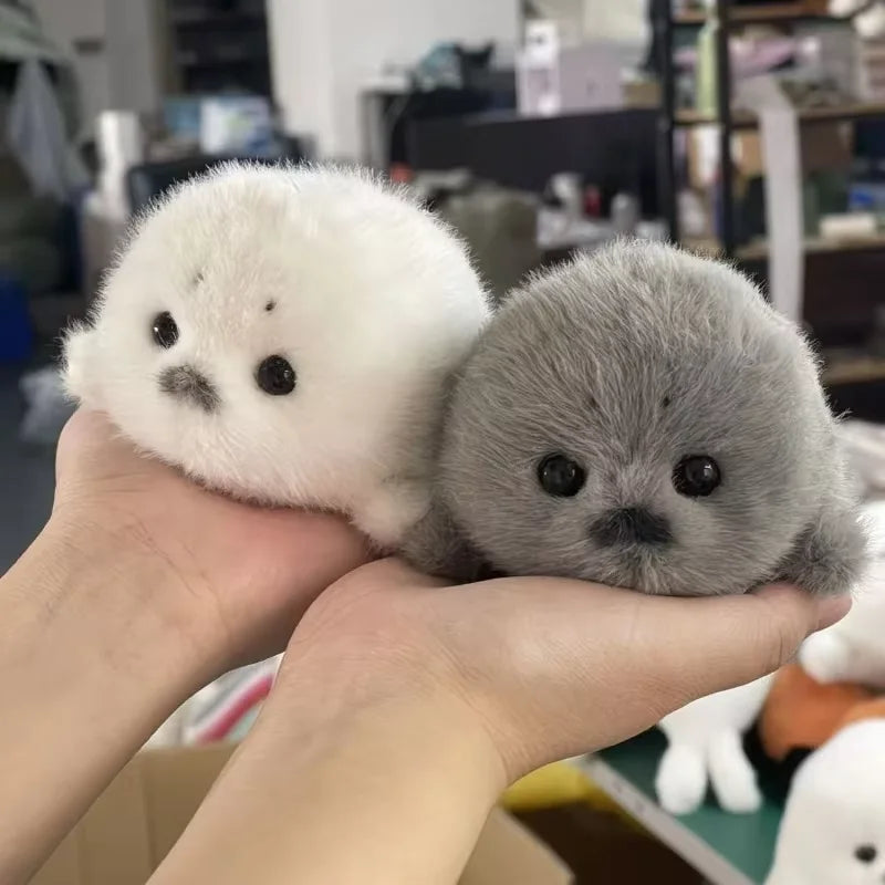 Cute Seal Plush Crochet Keychain Soft Animal Bag Charm