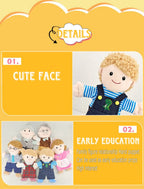 Family Hand Puppet Dolls – Plush Educational Role Play Toy